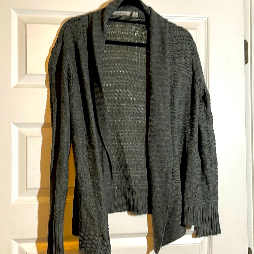 Dark grey knit cardigan